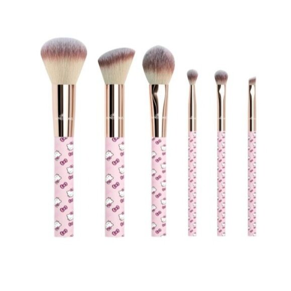 Hello Kitty Makeup Brush Set With Clear Kitty Holder & Pink Handles - Picture 7 of 7